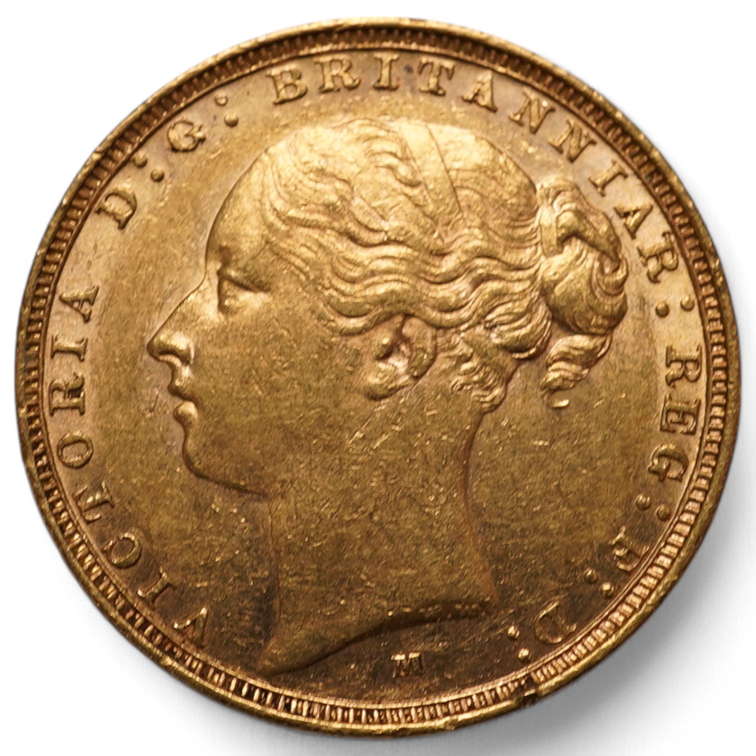 Australia gold coins, Victoria, gold sovereign, 1887M, good VF